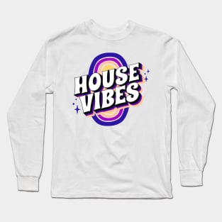 HOUSE MUSIC - House Vibes (Blue/purple/sand) Long Sleeve T-Shirt